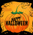 halloween theme with pumpkin vector image