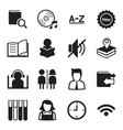 library icons symbol vector image