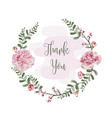wreath of flowers in romantic with white vector image