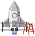 isolated spaceship on white background vector image vector image