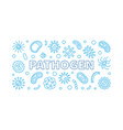 pathogen blue outline banner creative vector image