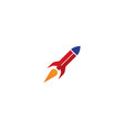 rocket logo icon template vector image