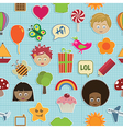 kids pattern vector image
