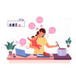 multitasking mom busy mother with baby woman vector image