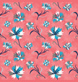 seamless vintage floral pattern with corn flowers vector image vector image