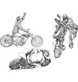 bikers vector image
