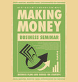 business seminar creative poster template vector image vector image