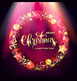 christmas wreath vector image vector image