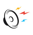loudspeaker black logo on white design background vector image