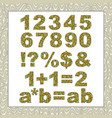 abstract alphabet with distortion effect vector image