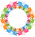 floral wreath vector image vector image