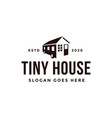 minimalist tiny house trailer logo vector image