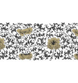 japanese black gold and white background peony vector image vector image