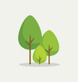 trees in flat style vector image vector image