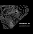 contour map cartography line relief graphic vector image
