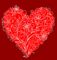 floral heart vector image