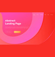 geometrical pink wave shape landing page vector image vector image