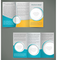 green brochure layout design with yellow elements vector image vector image