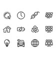 set icons on a theme solar energy vector image