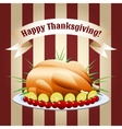 symbol of thanksgiving day fried turkey vector image
