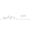 one continuous line drawing of mountain range vector image
