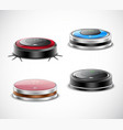 robotic vacuum cleaners set vector image vector image