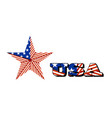 american star folded from the flag vector image