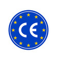 ce marking label european conformity vector image vector image