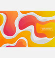 fluid dynamic shape gradient yellow and orange vector image vector image