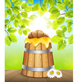 keg of honey vector image vector image