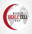 world sickle cell day vector image vector image