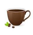 brown cup of coffee vector image