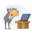 businessman tearing hair vector image