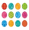 decorative set of easter eggs vector image