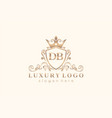 initial db letter royal luxury logo template vector image vector image