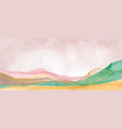 mountain landscape with watercolor brush vector image