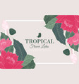 tropical frame design for banner or wedding vector image