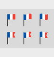 france flag icons set french flag symbol vector image vector image