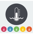 thermometer flat icon vector image vector image