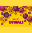 diwali festival typographic design vector image vector image