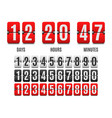 flip countdown clock counter count down board vector image
