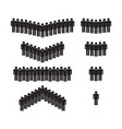 icon people group male person silhouette vector image