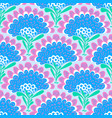 pattern with big blue flowers vector image