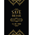 save the date art deco card vector image