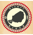 vintage label-sticker cards of niger vector image