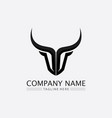 bull buffalo head cow animal mascot logo design vector image