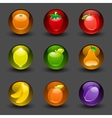 fruit buttons vector image
