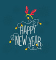 happy new year greeting card graphics vector image