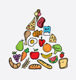 healthy food over white background vector image