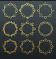 round calligraphy golden frames vector image vector image